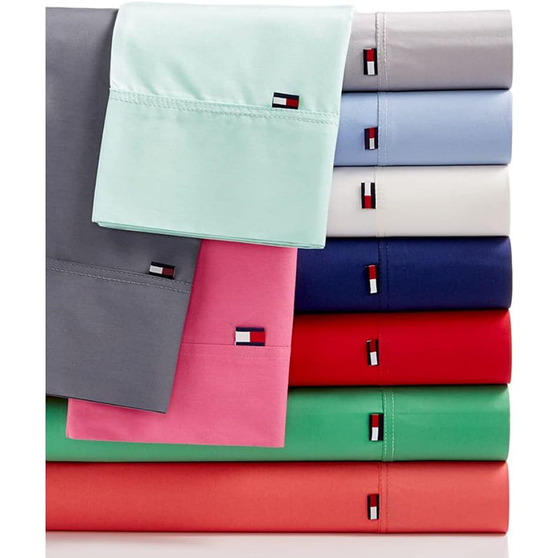 Tommy Hilfiger 200 TC Sheet Set 100 Cotton & Reviews Wayfair